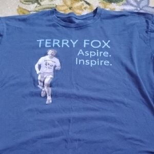 Terry Fox Aspire Inspire Blue Graphic Tee